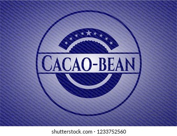 Cacao-bean denim background