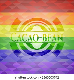 Cacao-bean lgbt colors emblem 