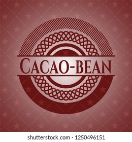 Cacao-bean vintage red emblem