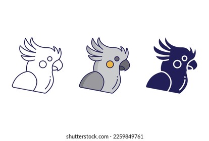 Cacatua bird icon vector illustration