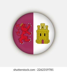 Caceres flag, provinces of Spain. Vector illustration.