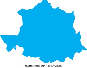 Caceres province map in Extremadura in Spain