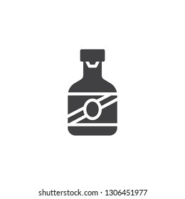 Cachaca bottle vector icon. filled flat sign for mobile concept and web design. Brazil's national cocktail drink simple solid icon. Symbol, logo illustration. Pixel perfect vector graphics