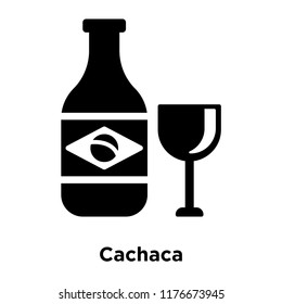 Cachaca icon vector isolated on white background, logo concept of Cachaca sign on transparent background, filled black symbol
