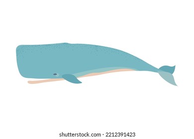 cachalot whale isolated icon flat