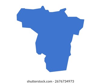Cachar District map illustration of Assam state, India