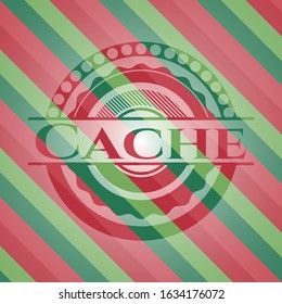 Cache christmas colors emblem. Vector Illustration. Detailed.