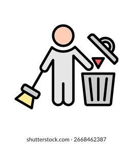Ilustración vectorial de iconos de color lineal de caché