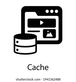 Cache memory icon editable filled vector 