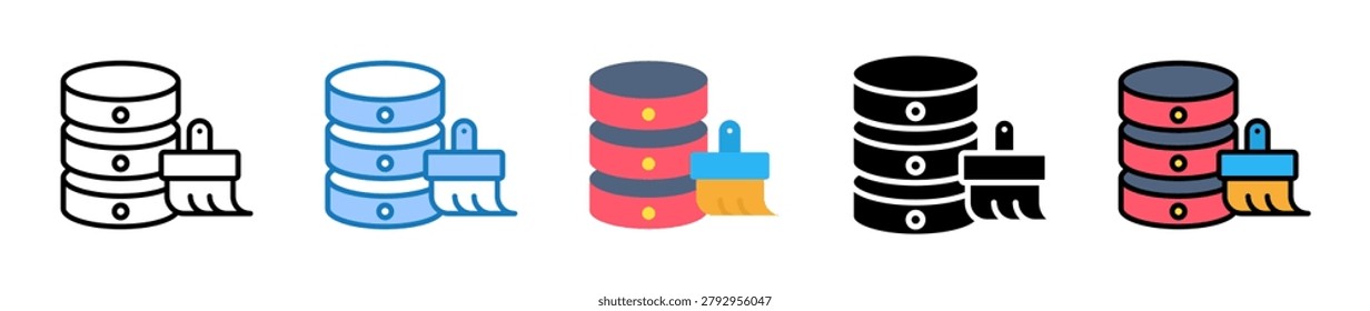 Cache multiple style icons set design vector illustration.