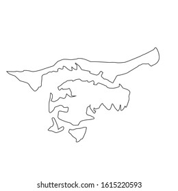 cacheu region map in country of guinea bissau