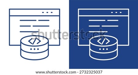 Caching Blue And White Icon Style Collection