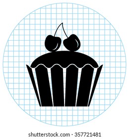 Cacke -  black vector icon