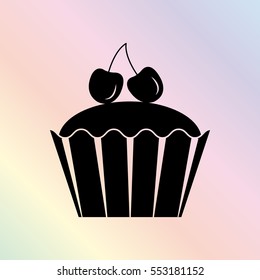 Cacke  - black vector icon