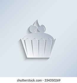 Cacke - paper vector icon