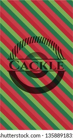 Cackle christmas emblem background.