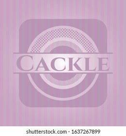 Cackle pink emblem. Vector Illustration. Detailed.