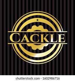 Cackle shiny emblem. Vector Illustration. Detailed.