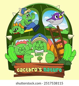 Cactbro's Nature Save Tree Character Illustration