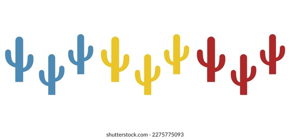 cacti icon on a white background, vector illustration