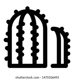 Cacti icon. Outline cacti vector icon for web design isolated on white background