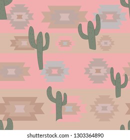 cacti on tribal Indian background Arizona