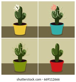 Cacti - vector illustrations