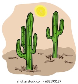 CACTI,CACTUS illustration vector