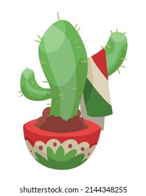 cactu with mexican poncho icon