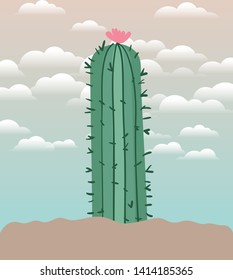cactu planted in garden icon