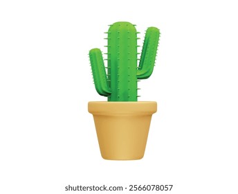 Cactus 3D Icon Illustration vector 3d render