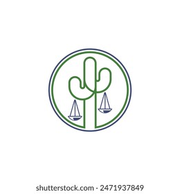 cactus abstract logo modern style