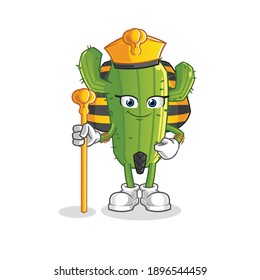 Cactus ancient egypt cartoon. cartoon mascot vector