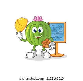 the cactus Architect illustration. character vector