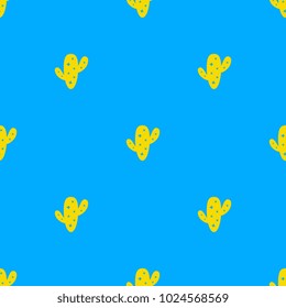 cactus background icon catus pattern shape and element cartoon yellow seamless wallpaper color and modern
vector