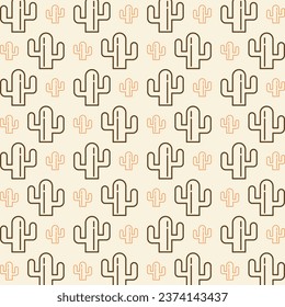 Cactus beautiful wallpaper seamless repeating pattern vector illustrator background