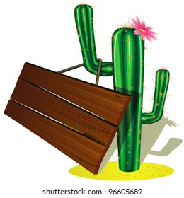 Cactus and billboard