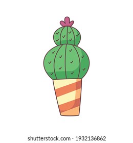 cactus cartoon doodle hand drawn concept vector kawaii illustration