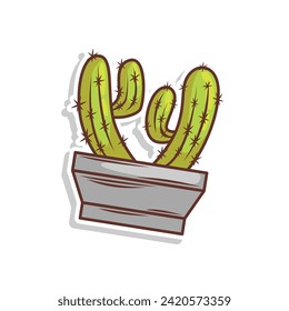 Cactus cartoon doodle illustration art