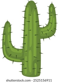 Cactus cartoon icon. Growing green desert plant