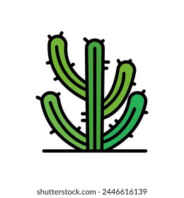 cactus cartoon icon, isolated background