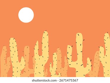 Cactus ilustración de dibujos animados diseño plano