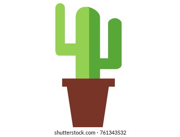 Cactus cartoon isolated vector illustration
