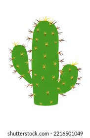 Caricatura de Cactus en ilustración vectorial 