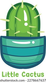 cactus cartoon vectorin hand drawing style.