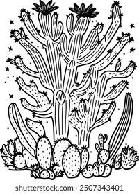 Cactus, Cinco de Mayo Silhouette - Elegante Wüstenpflanzenkunst