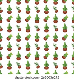 Cactus dans un pot en argile. Plante exotique. Motif harmonieux.