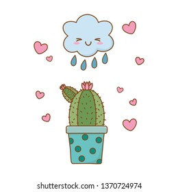 cactus with cloud