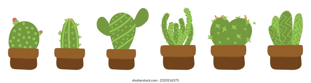 Colección Cactus en ilustración vectorial