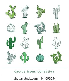 cactus collection,Vector illustration.